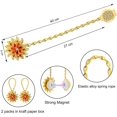thumbnail image 2 of Crystal Curtain Tiebacks, 2 Pack Star Style Curtain Holdbacks Diamond Clips with Stretchy Wire Rope for Home Office Decoration, 2 of 7