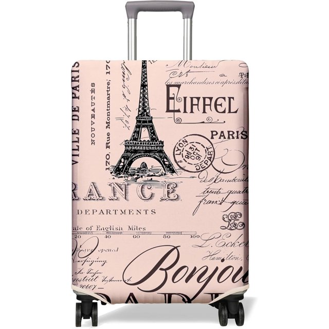 Travel Luggage Cover Suitcase Protector Fits 18-32 Inch Luggage Wheel Covers Patterned Travel Related Items Flower Luggage Protector Elastic Luggage Anti-scratch Suitcase Cover L