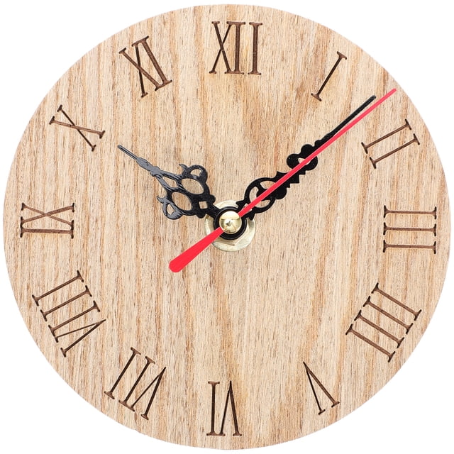 Farmhouse Wall Clock Battery Operated Silent Non Ticking Wooden Wall Clock No Battery