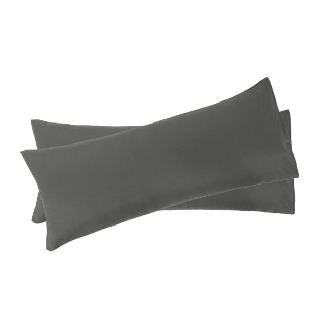 Unique Bargains Taies d'Oreiller Longues en Microfibre Enveloppe 2 Pcs en Gris, Idéales pour les Oreillers Corporels. Fabriquées en Tissu Microfibre Brossé Doux, Ces Taies d'Oreiller Respirantes et Durables Offrent une Douceur de Literie Luxueuse et Dotées d'Une Fermeture Enveloppe pour un Ajustement Sécuritaire. Convenant à Toutes les Saisons et Lavables à la machine pour un Entretien Sans Effort.