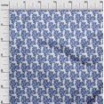 thumbnail image 3 of oneOone Cotton Cambric Medium Blue Fabric Asian Block Sewing Craft Projects Fabric Prints By Yard 42 Inch Wide, 3 of 4