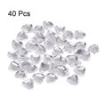 thumbnail image 3 of Unique Bargains 40 Pcs Acrylic Flat Back Rhinestones 20mm/0.8 Inch Heart Artificial Gemstone for Crafts Jewelry Making White, 3 of 7