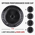 thumbnail image 3 of 17in Hubcaps, 4 Pcs ABS Universal Fit Snap On R17 Wheel Rim Covers for Most Cars Truck SUV, 3 of 7