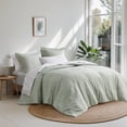 thumbnail image 4 of Regency Heights 7-Piece Full Bed in a Bag Set, Reversible Comforter with Sheet Set and Shams, Sage Green, Solid Color, 4 of 12