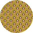 thumbnail image 1 of Ahgly Company Tapis d'Intérieur Lavable en Machine Carré Jaune Safran, 3 Pieds Carré, 1 of 7