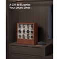 thumbnail image 5 of SONGMICS 12-Slot Watch Box, Watch Display Case with Window, Solid Wood Veneer, Velvet Lining, Coffee Brown, 5 of 5