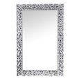 thumbnail image 1 of Benzara BM207526 Sparkling Wall Decor with Beveled Edges & Faux Gem Inlay, Silver, 1 of 5