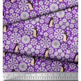 thumbnail image 3 of Soimoi Rayon Crepe Fabric Floral & Penguin Ocean Decor Fabric Printed Yard 46 Inch Wide, 3 of 3