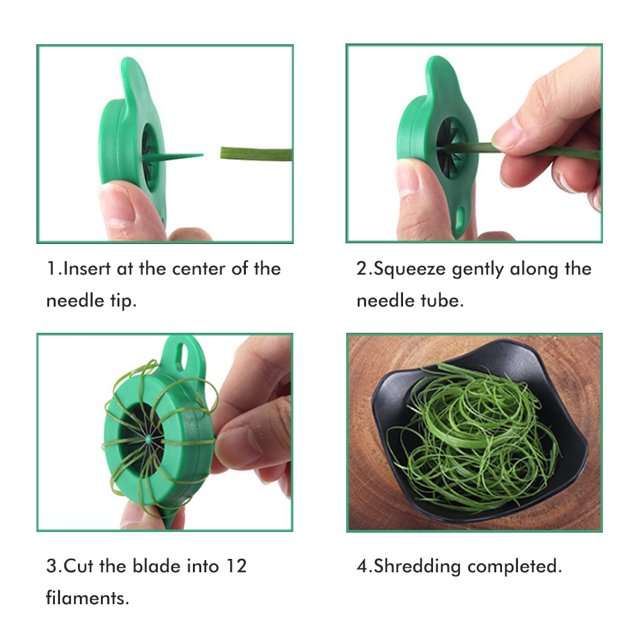 Household Stainless Steel Scallion Cutter Plum Blossom Shred Silk Cutter Sharp Onion Cutter Graters Kitchen Shred Accessories