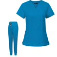 thumbnail image 2 of Nursing Scrubs Uniform Work Clothing for Massaging Cosmetology, 2 of 8