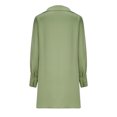 thumbnail image 4 of FcBaudy Longues Robe à Manches à Col en V Longueur Genou, Robes d'Été pour Femmes, Robes pour Femmes Robe Unie à Col en V pour la Maison Ample à Manches Longues Robe Femme, 4 of 7