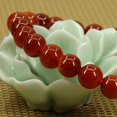 thumbnail image 3 of Angelstones Bracelet Extensible en Perles Rondes 8 mm en Agate Fleur Rouge Naturelle 7 Pouces Unisexe, 3 of 4
