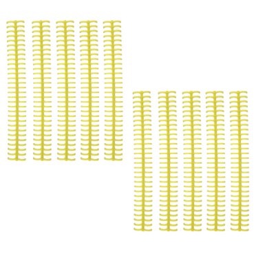 Binding Spines, Easily Compile Paper Strong Adhesion Binding Coils Plastic Strip Aging Resistant  For Office Yellow