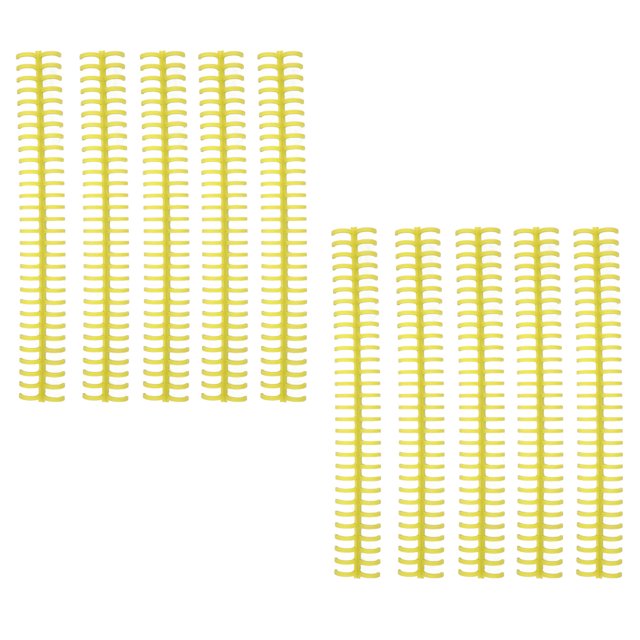 Binding Spines, Binding Coils 30 Holes Manual Bound Wear Resistant For Student For Loose Leaf Yellow