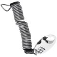 thumbnail image 3 of Bike Helmet Cable Lock, Anti Theft Password Lock 2.2x1.0in Steel Wire Lock Rope Easy To Carry Zinc Alloy  For Bicycle White, 3 of 8