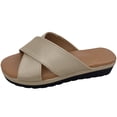 thumbnail image 4 of Dvkptbk Slide Sandals for Women - Comfortable Slip On Sandals - Ladies Slip-Resistant Platform Summer Flat Sandals for Beach, Home, Indoor Outdoor Use - Summer, 4 of 4