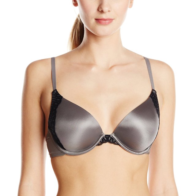 Maidenform Womens Natural Boost Demi Bra, 36D, Steel Grey