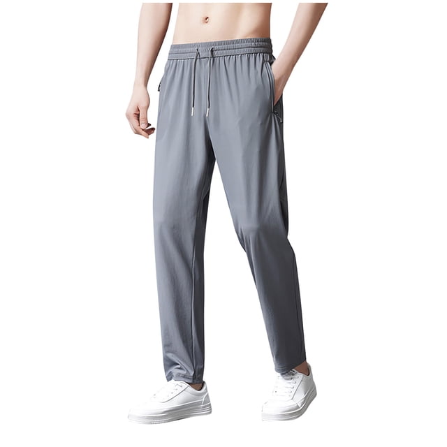 Plebaso Mens Plus Size Sports Pants Quick Dry Thin Workout Pants Lightweight Running Pants Activewear