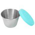 thumbnail image 3 of Salad Dressing Container, Essential Oil Container Silicone Lid Storage 70ml Stainless Steel  For Beauty Salon For Picnic Mint Green Lid, 3 of 8