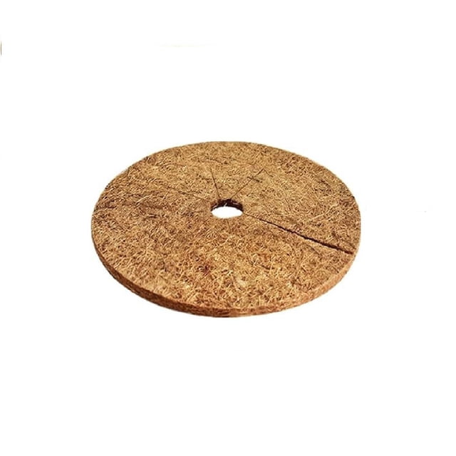 SXcggal Coconut Fiber Mulch Ring Tree Protector Mat 11.8 Inch Natural Coir Tree Ring Pot Soil Cover Tree Rings Disc Cover For Indoor Outdoor Lan Practical Basic Pest Control For Garden