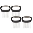 thumbnail image 1 of 2PC Potato Fry Cutter Onion Holder For Slicing Stainless Steel Onion Cutter Lemon Slicer Vegetable Cutter Kitchen Chopper Slicing Assistant Tool For Onion Potato And Tomato Lemon (2 PCS), 1 of 6