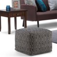 thumbnail image 2 of Simpli Home Pouf Carré Bohème Graham en Noir à Motifs et Coton Naturel, 2 of 6