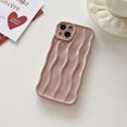 thumbnail image 3 of ORUYROP Designed for iPhone 13 Case,Water Ripple Pattern Curly Wave Frame Soft Cute Phone Cover for Men Women Girls, Pink, 3 of 7