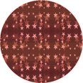 thumbnail image 1 of Ahgly Company Tapis d'Intérieur Ronds Transitionnels Lavables à la Machine, Rouge Pamplemousse, 6 Pieds Rond, 1 of 7