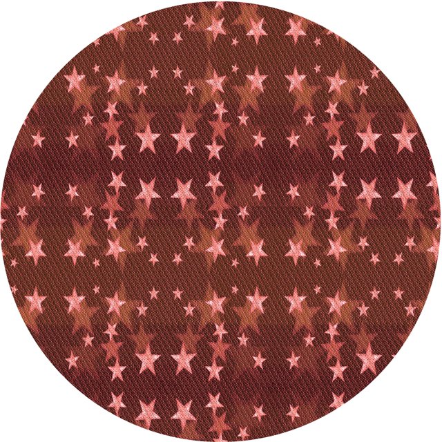 Ahgly Company Tapis d'Intérieur Ronds Transitionnels Lavables à la Machine, Rouge Pamplemousse, 6 Pieds Rond