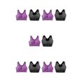 thumbnail image 3 of kurtrusly 2 Pcs Performance Polyvalente avec Grand Application Brassière de Sport Sans Coutures Gris+violet TG 5Ensemble, 3 of 6
