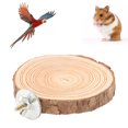 thumbnail image 1 of Wood Bird Perch, Perch Platform Pet Bird Round Natural Wood Stand Platform Cage Chew Toy For Small Animals  Parakeet, 1 of 8
