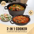 thumbnail image 3 of Smooth and Polished Cast Iron Dutch Oven by StarBlue 5 qt Cast Iron with 10 Inches Diameter, 3 of 7