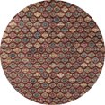thumbnail image 1 of Ahgly Tapis Rond Abstrait Rouge pour Intérieur, 8 Pieds Rond, 1 of 6