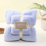 Cagogo Pure Cotton 2-in- Bath Towel and Facial Towel Set, Soft Absorbent Microfiber Towels, Quick-Dry Bath Towel for Women, Gentle Face Towel for Sensitive Skin, Home and Travel Essential, 2-Piece
