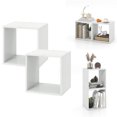 thumbnail image 3 of Gymax Organisateur de Rangement en Cubes, Ensemble de 4, Armoire à Treillis Combinée, Bibliothèque Ouverte Empilable, 3 of 10