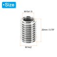 thumbnail image 2 of Unique Bargains Adaptateurs de Filetage Manchon Réducteur Écrou 10 Pcs M14x2 Mâle à M10x1.5 Femelle Réparation Insert Écrou 20mm, 2 of 7