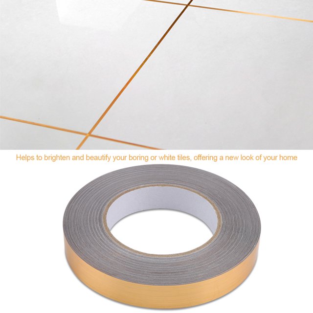 Rdeghly Foil Sticker,PVC Foil Room Floor Crevice Line Sticker Self-Adhesive Ground Corner Tile Decoration,Sticker