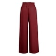 thumbnail image 5 of FNFYFH Clearance Women's Plus Size Linen Pants Elastic Waist Solid Color, 5 of 5