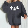thumbnail image 1 of jsaierl Chandail pour Femmes Coupe Ample à Manches Longues Chandail d'Halloween Col Rond Hauts Mignons pour Femmes Tunique Confortable Haut d'Halloween pour Femmes, 1 of 5