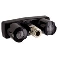 thumbnail image 2 of Phoenix Exterior Spray Port PF213790 Spray-Away; Faucet Type With Hot/Cold Outlet And Quick Connect Valve; 3-3/8 Inch Center; 2 Black Knob Handle; Plastic Compression Valve; Black; Plastic Underbody, 2 of 4
