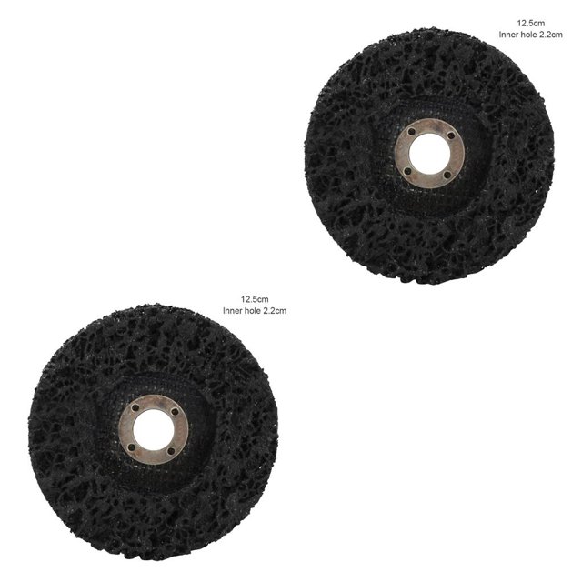 QualitChoice Sanding Wheel Polishing Paint Rust Grinding Inner Hole Tools for Angle Grinder Wood Metal Buffing Car Accessories #125 black 2Set