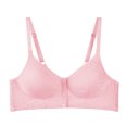 thumbnail image 4 of VEKDONE Woman's Solid Color Thin Style Ventilate Large Size Bra Without Steel Rim Pink 38/85, 4 of 6