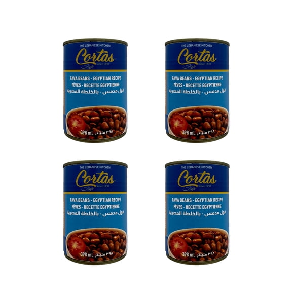 Cortas Fava Beans Egyptian Recipe Can, 400g - 4 Pack