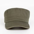 thumbnail image 3 of ORUYROP Classic Cotton Flat Top Military Cadet Cap,Army Hat, 3 of 7