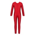 thumbnail image 2 of RUNQHUI Combinaison de Danse Ballet à Manches Longues pour Filles, Rouge 3TG, 2 of 5