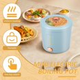 thumbnail image 2 of ZOUSSIQI Hot Pot Electric, 1L Mini Ramen Cooker, Rapid Noodles Cooker,Non-Stick Electric Pot for Raman, Soup, Noodles, Food Party Hot Pot Electric Pot for Cooking Ramen Cooker Mini Hotpot CA919-46926, 2 of 7