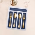 thumbnail image 3 of Product Cooking Utensils 2 Silverware Organizer Utenisl Organizer Holder Kitchen Drawer Organizer Silverware Tray For Drawer Flatware Organizer 5 Compartment Platform Classic Large Silverware Tray -, 3 of 6