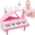 thumbnail image 1 of Baby Piano Keyboard Toy for Toddler, 24 Keys Piano Instruments Toy with Microphone, Educational Keyboard Musical Instrument Toys for 1 2 3 Year Old Kids Birthday Gift, 1 of 14