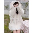thumbnail image 4 of Faithtur Femmes Bunny Hoodie, Adultes Sweat à Manches Longues Floue, 4 of 4