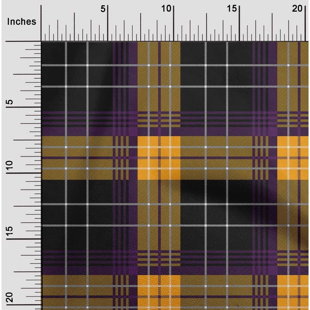 oneOone Viscose Jersey Fabric Tartan Check Print Sewing Fabric BTY 60 Inch Wide